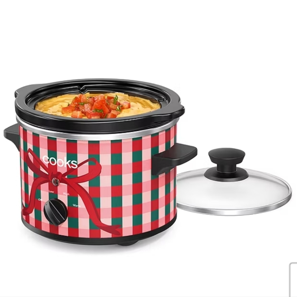 Cooks 1.5-Quart Gingham Bow Slow Cooker